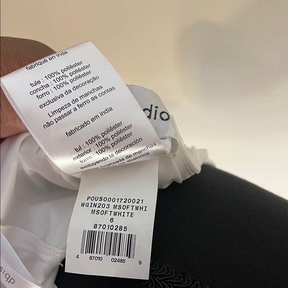 Elegant White Beaded Dress with Sequins by DB Studio, sz 6 - Picture 4 of 14